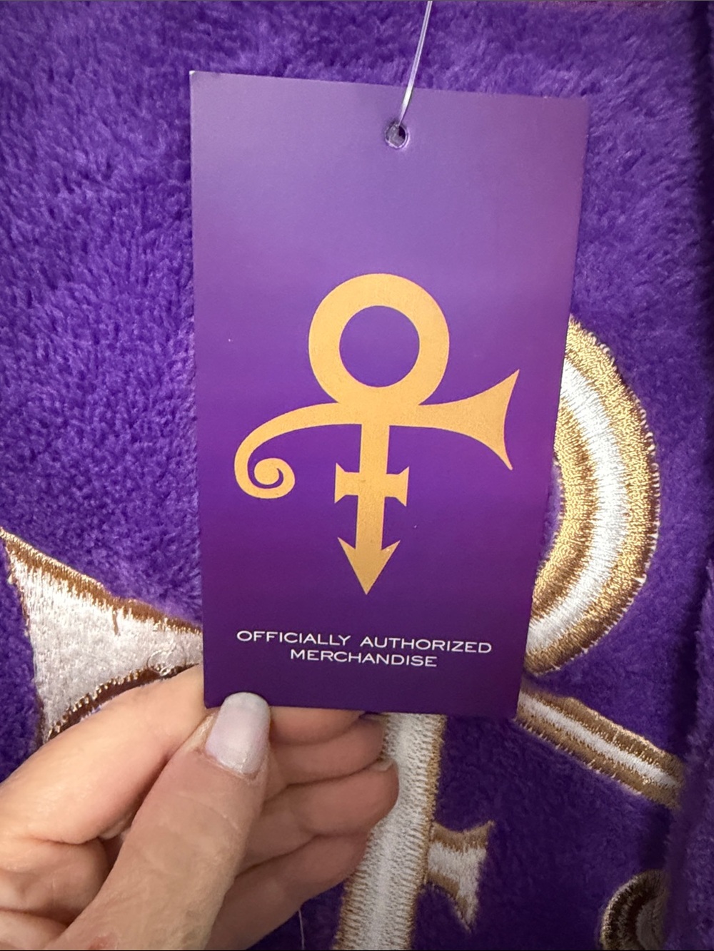 Prince Purple Plush Robe with Gold Trim Official Prince estate approved - Picture 7 of 8